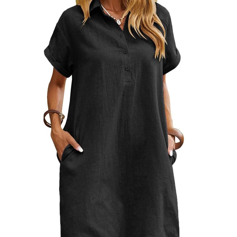MAREN™ – Robe d'été décontractée à manches courtes