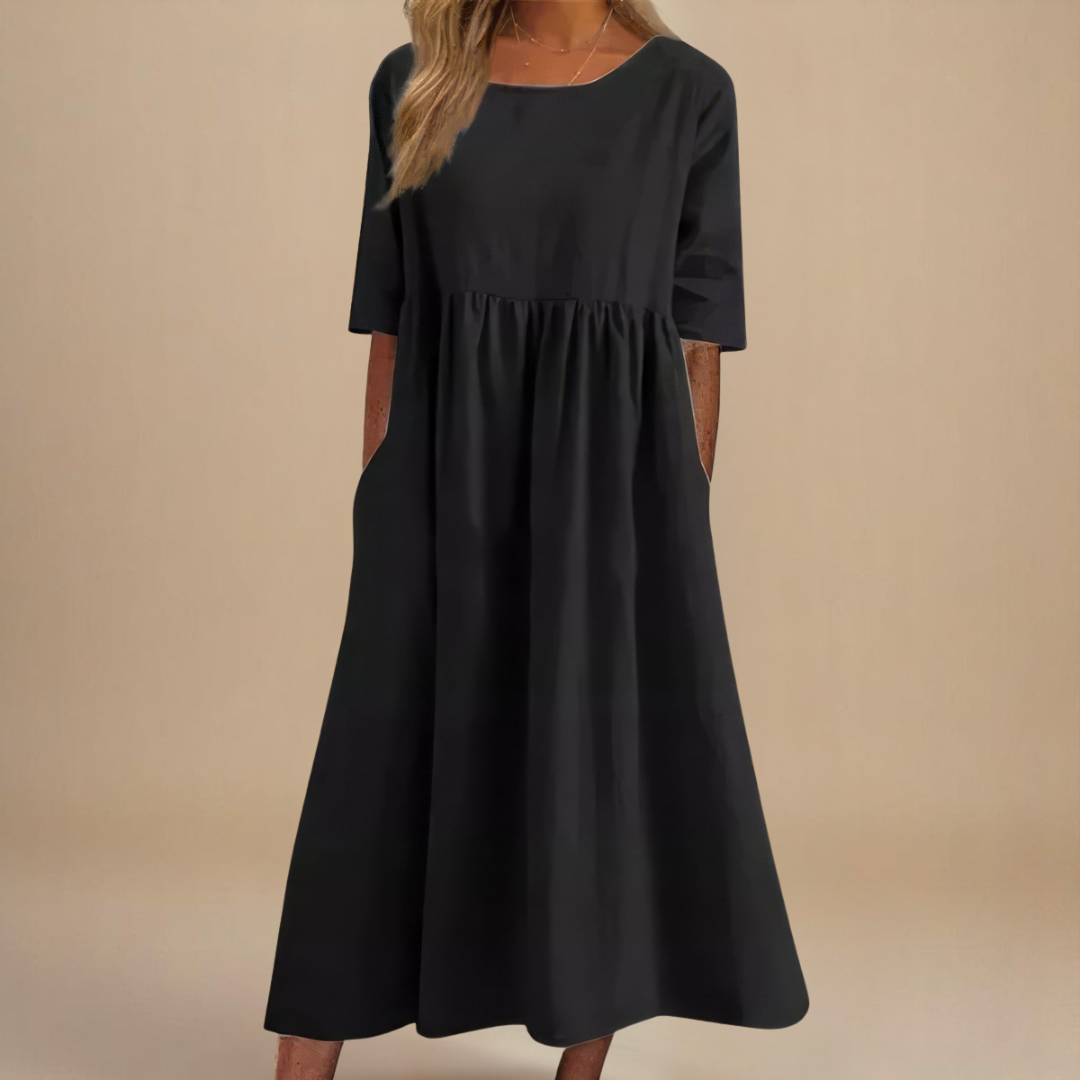Véronique – Robe en coton flatteuse