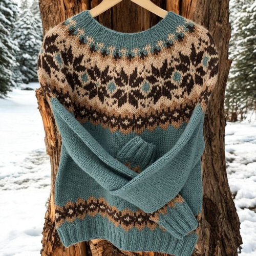 Lydia – Pull chaud avec des détails classiques d'hiver